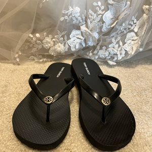 Tory Burch Black Flip Flops